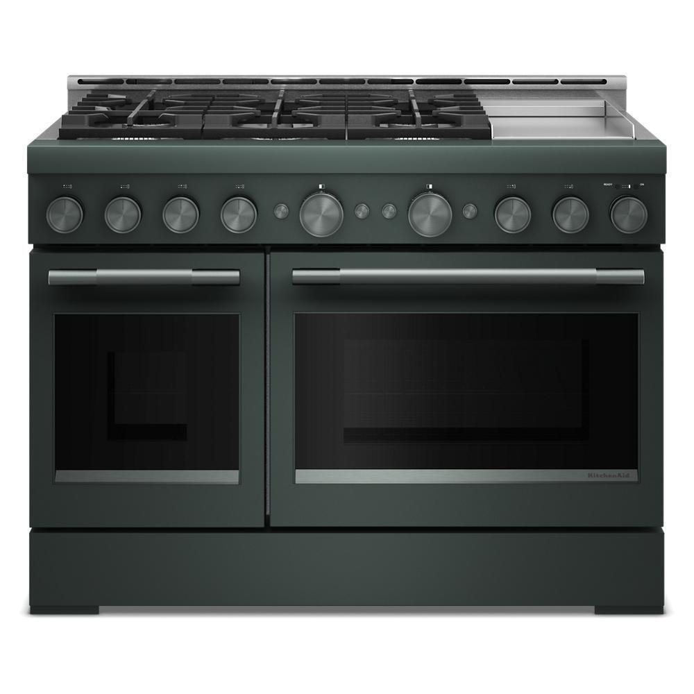 KitchenAid® 48-Inch 6 Burner Commercial-Style Gas Range with Griddle