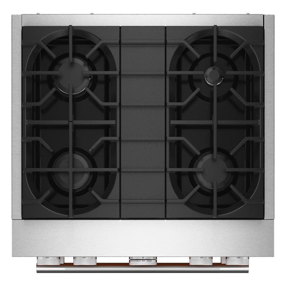 30-Inch 4 Burner Commercial-Style Dual Fuel Range with No Preheat Air Fry Mode
