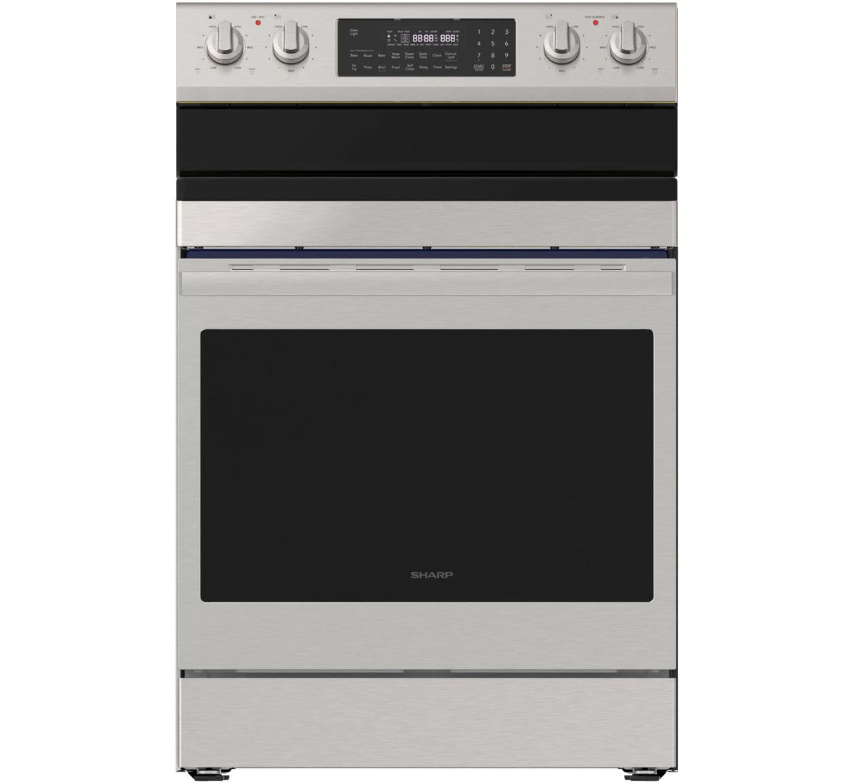Sharp 30 in. 5 Burner 6.3 cu. ft. Freestanding Electric Range with True European Convection