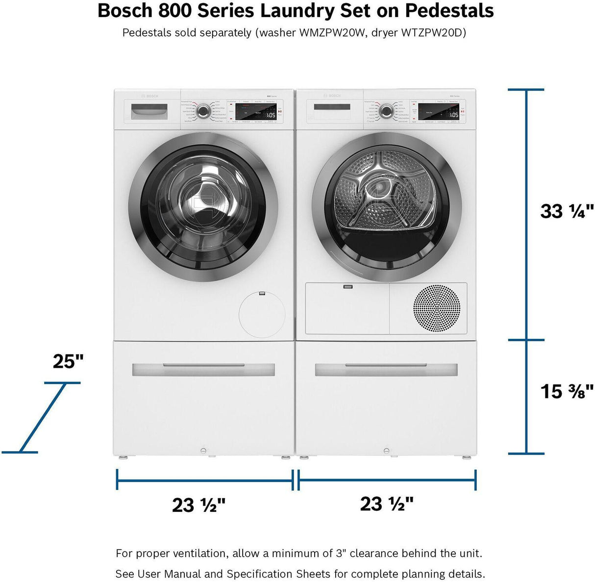 800 Series Compact Condensation Dryer WTG865H4UC