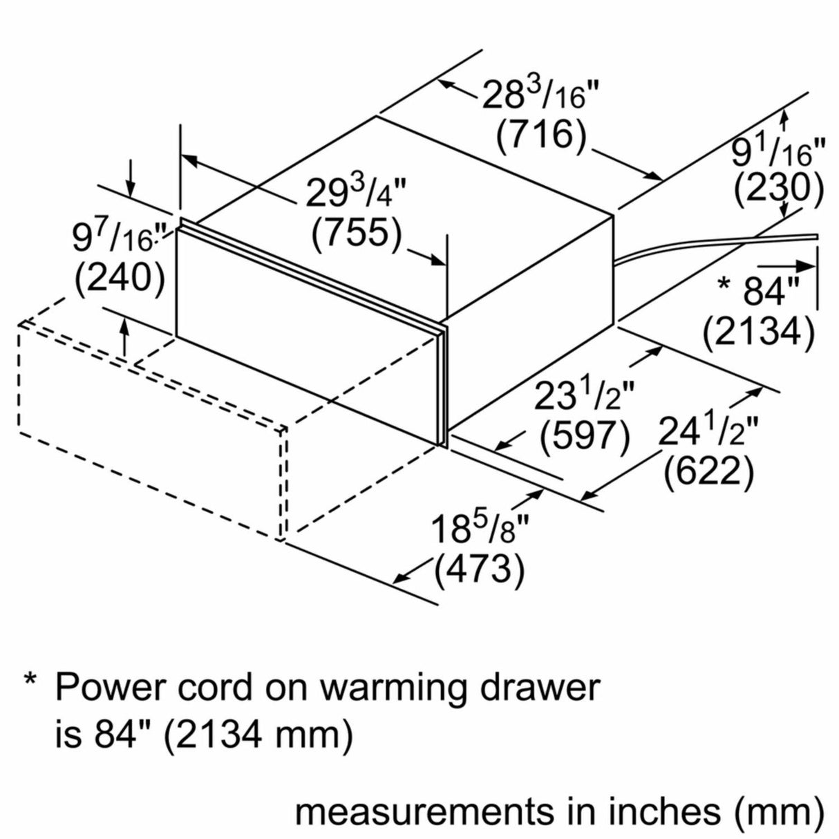 500 Series, 30", Storage Drawer