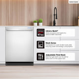 Sharp 24 in. Stainless Steel 47dB Dishwasher