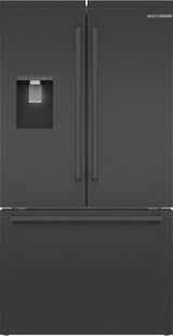 500 Series French Door Bottom Mount Refrigerator 36" Black Stainless Steel, Total No Frost