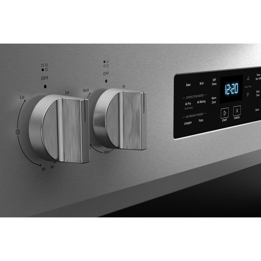 30-inch Energy Star Electric Range with Air Cooking Technology, No Preheat Air Fry and Air Baking and Self Clean