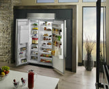 29.5 cu. ft 48-Inch Width Built-In Side by Side Refrigerator - Stainless Steel