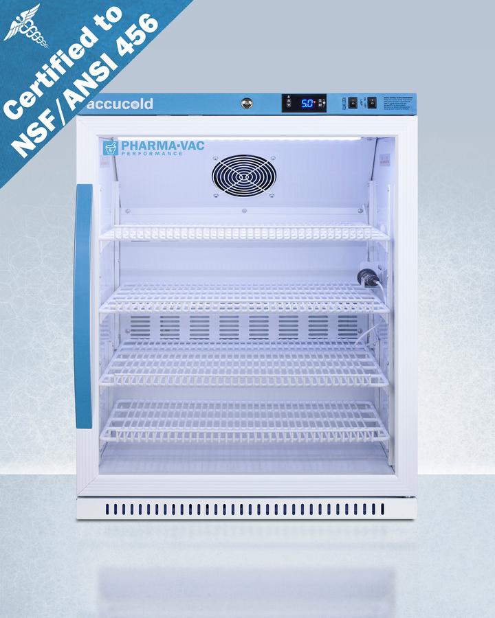 6 CU.FT. ADA Height Vaccine Refrigerator, Certified To Nsf/ansi 456 Vaccine Storage Standard