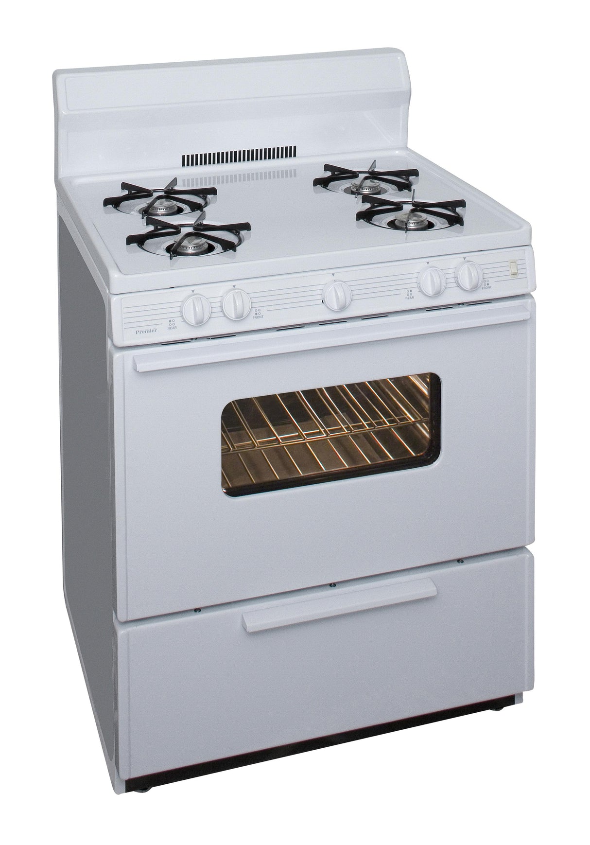 30 in. Freestanding Gas Range in White