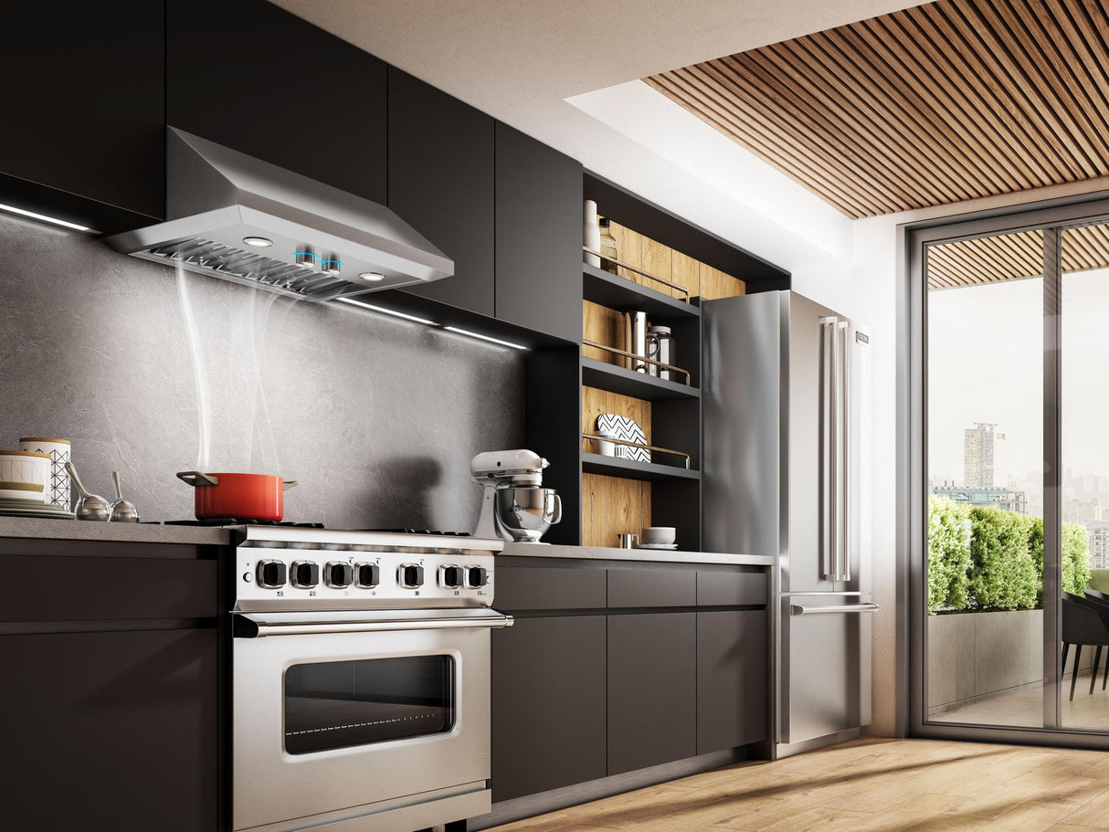 CERVINIA Undercabinet Range Hood 36" wide - 600CFM