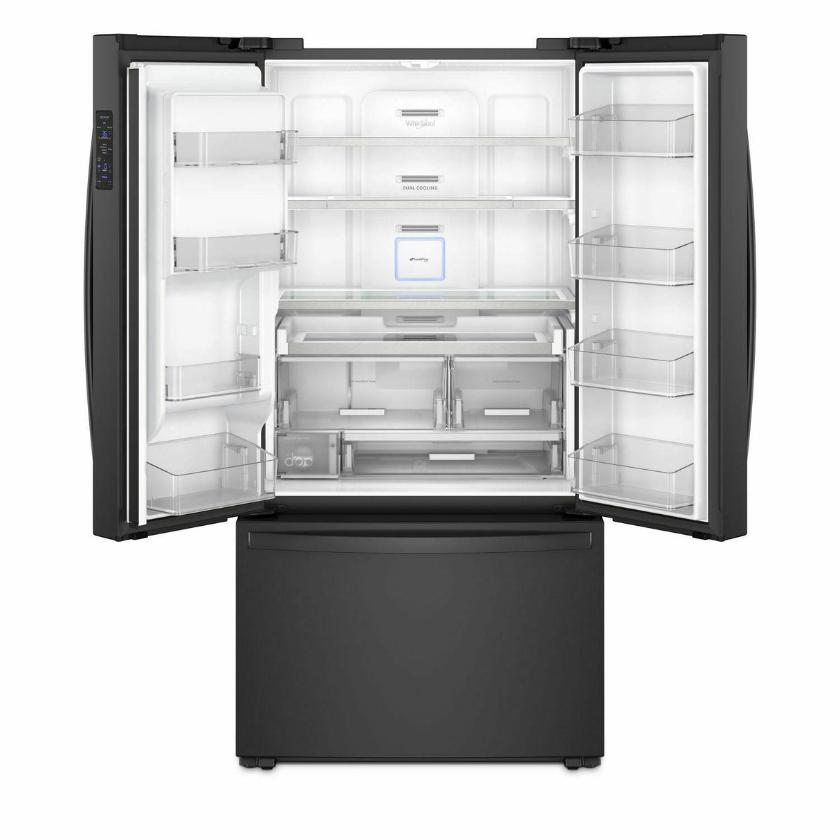36-inch Wide Counter Depth French Door Refrigerator - 24 cu. ft. - Black