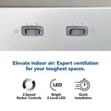 Glacier 30-Inch 300 Max Blower CFM 5 Sones Stainless Steel Range Hood
