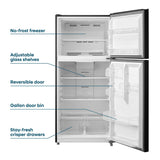 Element Electronics 18.1 cu. ft. Top Freezer Refrigerator - Black, ENERGY STAR (ERT18CSEB)