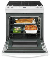 5.0 cu. ft. Front Control Gas Range with Cast-Iron Grates - White