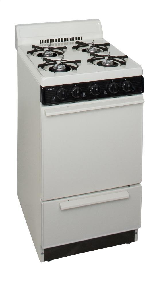 20 in. Freestanding Gas Range in Biscuit