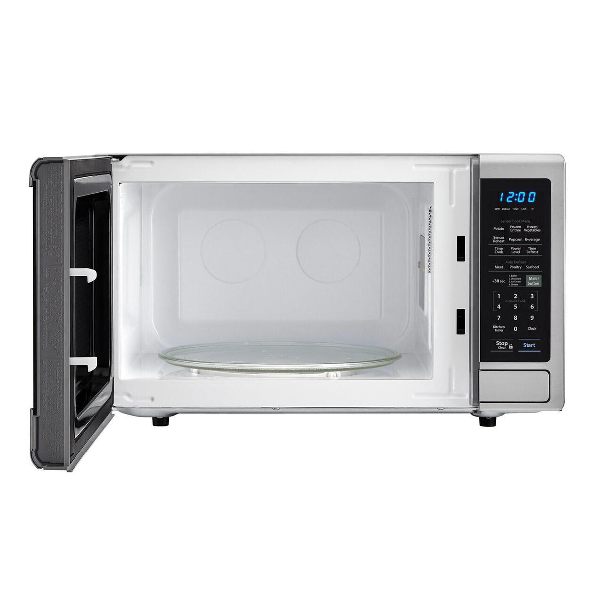 1.4 cu. ft. 1000W Sharp Stainless Steel Carousel Countertop Microwave Oven