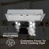 Broan® 21-Inch Custom Range Hood Power Pack Insert w/ Easy Install System, 300 Max Blower CFM, Stainless Steel