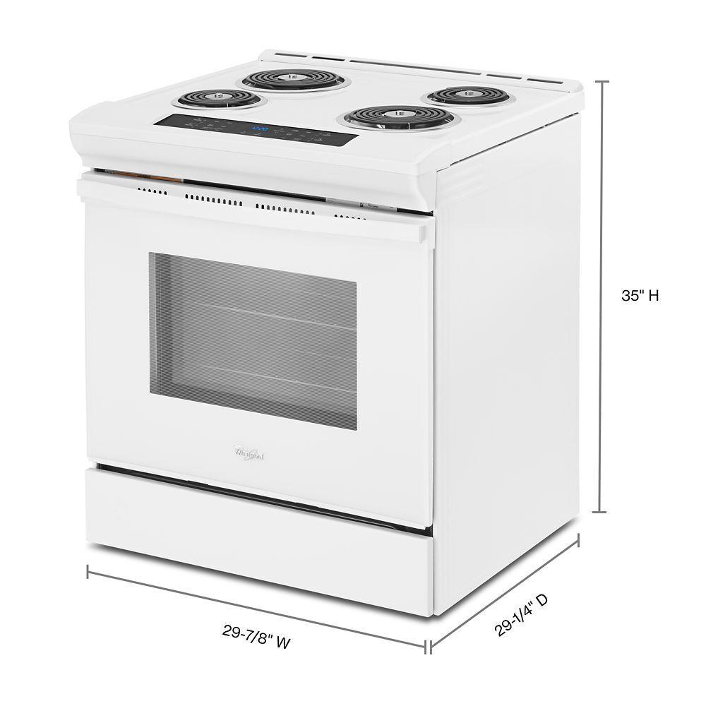 4.8 cu. ft. Guided Electric Front Control Coil Range