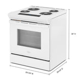 4.8 cu. ft. Guided Electric Front Control Coil Range