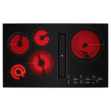 36" Oblivion Glass Electric Radiant Downdraft Cooktop with Tap Touch Controls