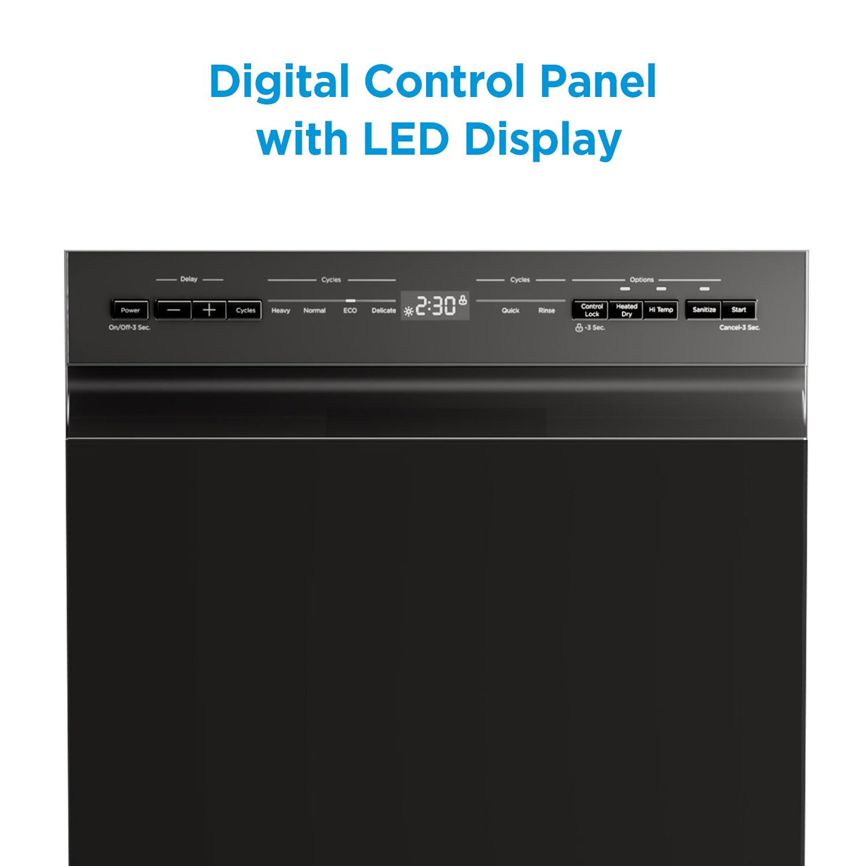 Midea 18" Front Control Dishwasher with Heated Dry
