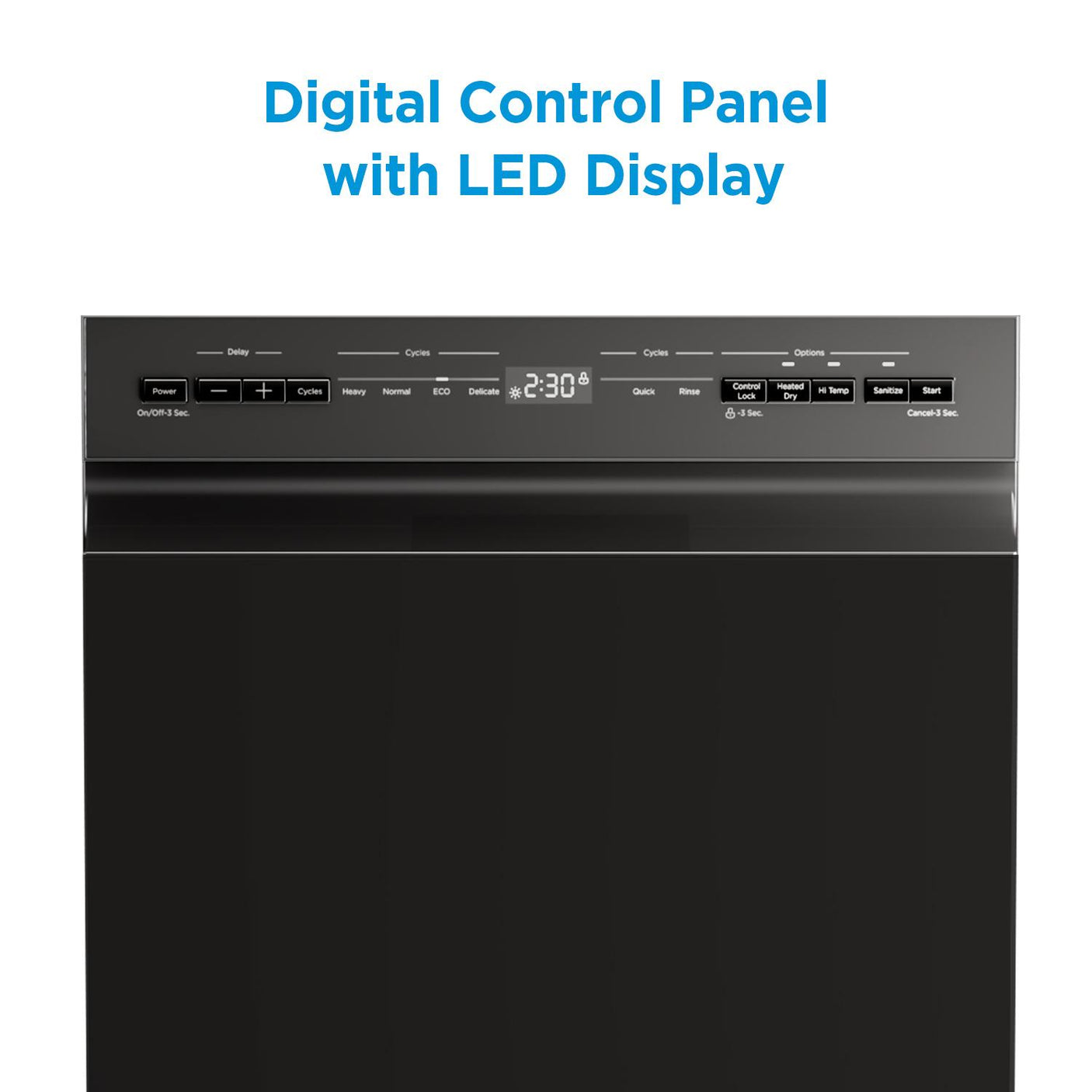 Midea 18" Front Control Dishwasher with Heated Dry