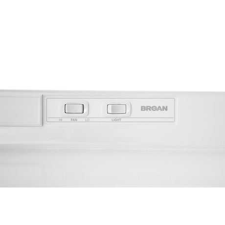 Broan® 36-Inch Convertible Under-Cabinet Range Hood, 230 Max Blower CFM, White-on-White