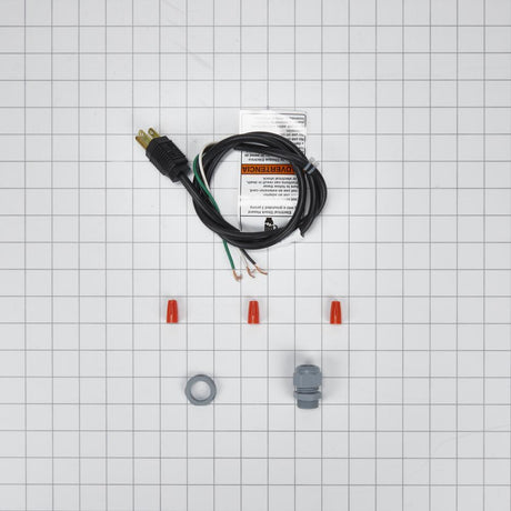 5' Range Hood Power Cord, Black, with a 3-prong, 125-volt design