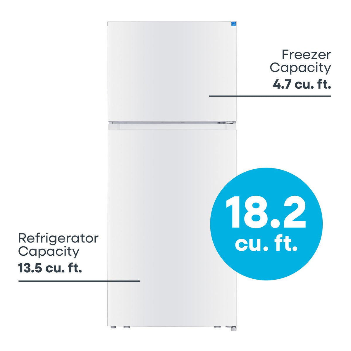 Element 18.2 cu. ft. Top Freezer Refrigerator - White, ENERGY STAR