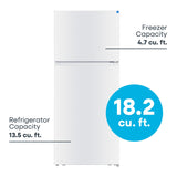 Element 18.2 cu. ft. Top Freezer Refrigerator - White, ENERGY STAR