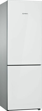 800 Series, Free-standing fridge-freezer-White Glass Door