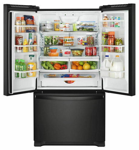 33-inch Wide French Door Refrigerator - 22 cu. ft. - Fingerprint Resistant Black Stainless