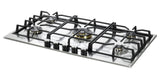 Verona 36" Designer Gas Cooktop-Brass Burners SS