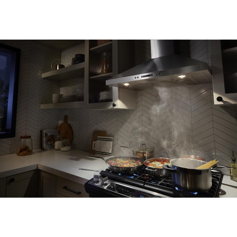 30" Chimney Wall Mount Range Hood with Dishwasher-Safe Grease Filters