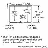 800 Series French Door Bottom Mount Refrigerator 36'' Stainless Steel, Easy clean stainless steel B26FT50SNS