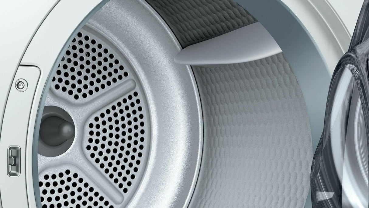 300 Series Cond. Dryer - 208/240V, Cap. 4.0 cu.ft., 15 Cyc.,67 dBA Galv.Drum, White/Door Non-Rev.