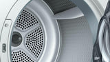300 Series Cond. Dryer - 208/240V, Cap. 4.0 cu.ft., 15 Cyc.,67 dBA Galv.Drum, White/Door Non-Rev.