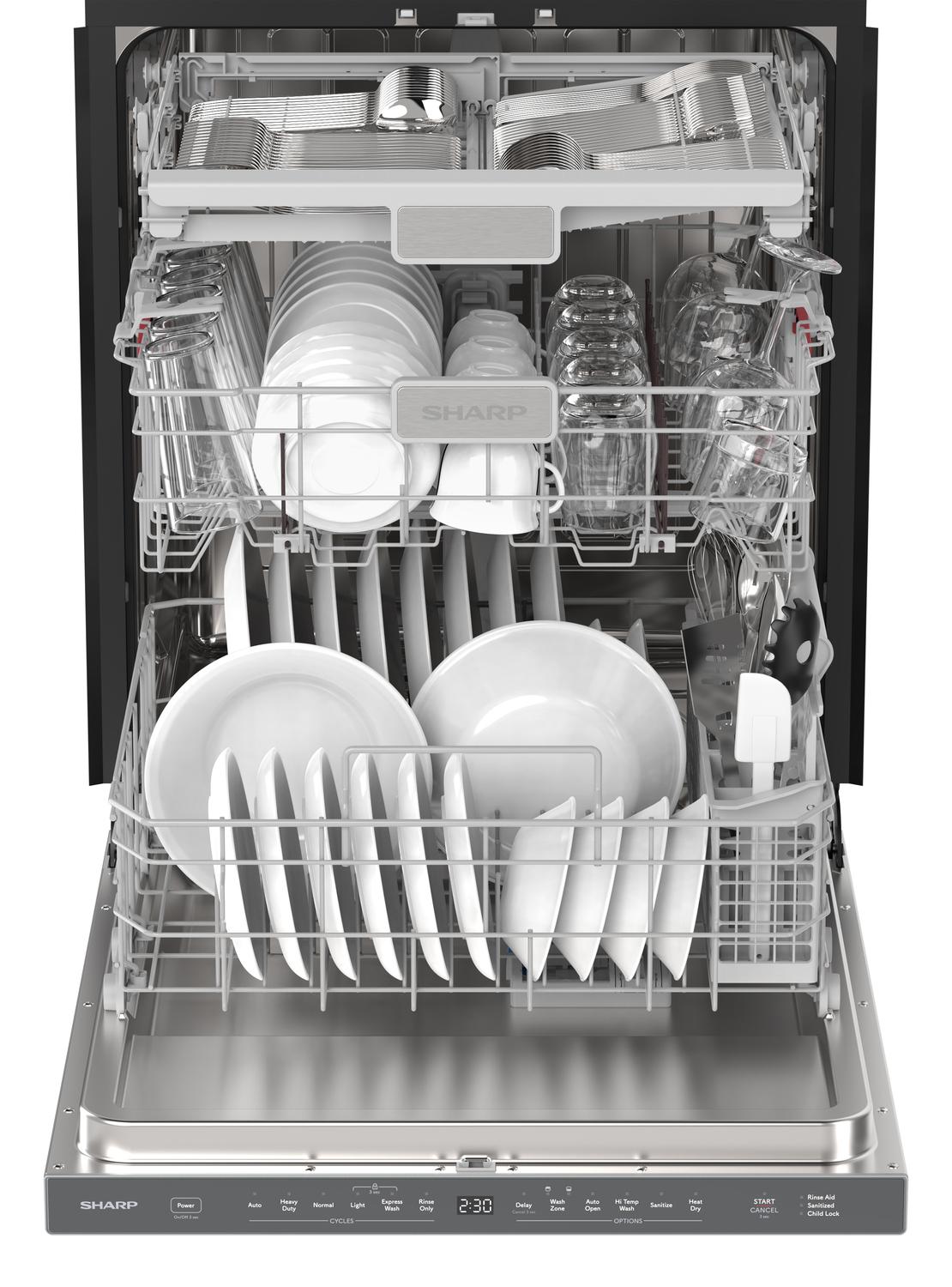 24" Top Control Stainless Steel Pocket Handle 49 dBA Dishwasher with Auto Door Open