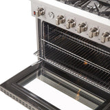 Forno - Silver Professional 36" Freestanding Gas Range