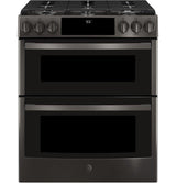 GE Profile™ 30" Smart Slide-In Front-Control Gas Double Oven Convection Range