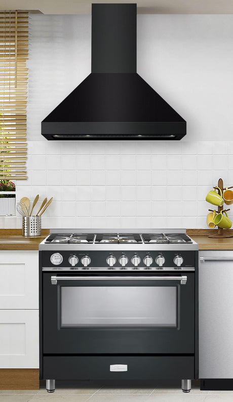 36" Designer Chimney Wall Hood- 600 CFM - 4 Speeds