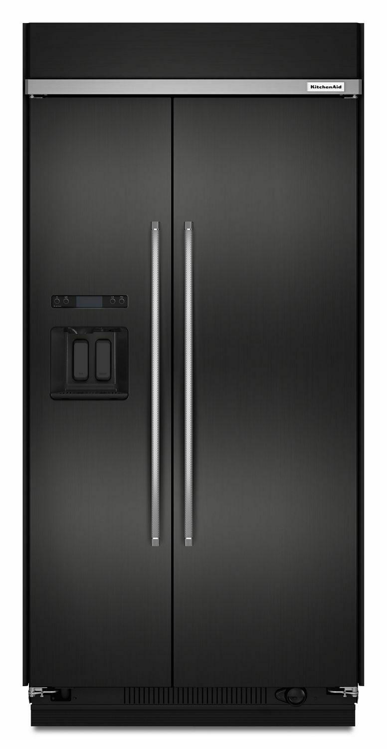 29.5 cu. ft 48-Inch Width Built-In Side by Side Refrigerator with PrintShield™ Finish - Black Stainless Steel with PrintShield™ Finish