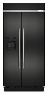 29.5 cu. ft 48-Inch Width Built-In Side by Side Refrigerator with PrintShield™ Finish - Black Stainless Steel with PrintShield™ Finish