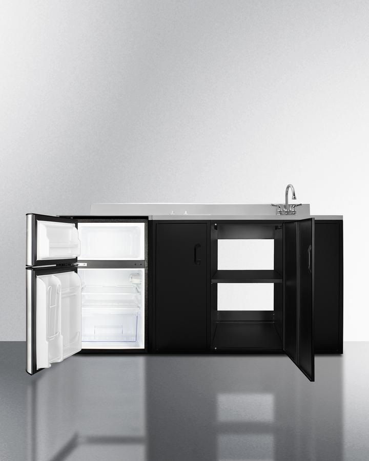 72" Wide All-in-one Kitchenette, ADA Counter Height