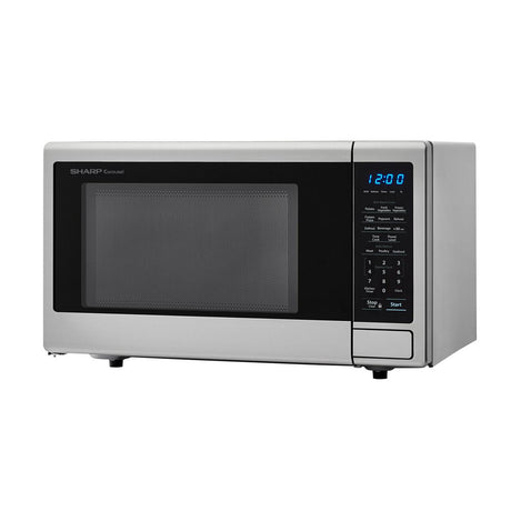 1.1 cu. ft. 1000W Sharp Stainless Steel Carousel Countertop Microwave Oven