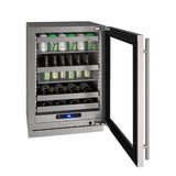 Hbv524 24" Beverage Center With Stainless Frame Finish and Field Reversible Door Swing (115 V/60 Hz)