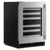 24" Undercounter Wine Cellar with Full-Extension Metal-Front Racks