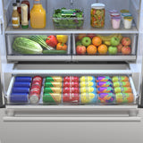 Sharp 26.5 cu.ft. Counter Depth 36 in. French 3-Door Refrigerator with Internal Water Dispenser in Stainless Steel