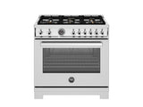 36 inch All Gas Range, 6 Brass Burners and Cast Iron Griddle Carbonio