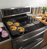 GE Profile™ 30" Free-Standing Electric Double Oven Convection Range