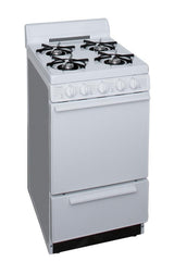 20 in. Freestanding Battery-Generated Spark Ignition Gas Range in White