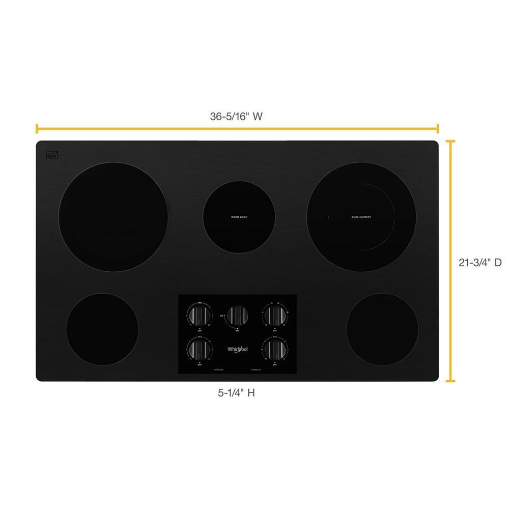 36-inch Electric Ceramic Glass Cooktop with Dual Radiant Element